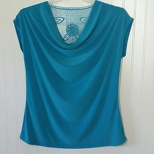 Sleeveless Blouse Women's XL Blue